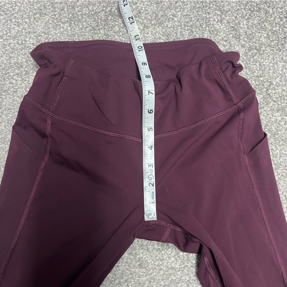 Lululemon Leggings Womens 6 Maroon Pace Rival Crop 22" Inseam Dark Adobe - Picture 4 of 11